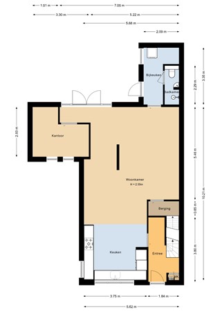 Floorplan - Verlengde Oostsingel 51, 3751 VN Bunschoten-Spakenburg